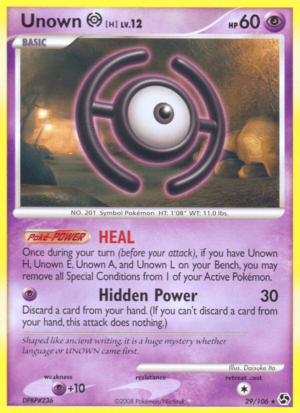 Unown [H] Pokémon card