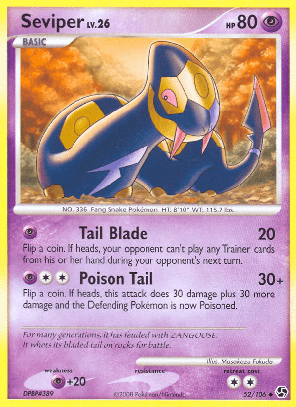 Seviper Pokémon card