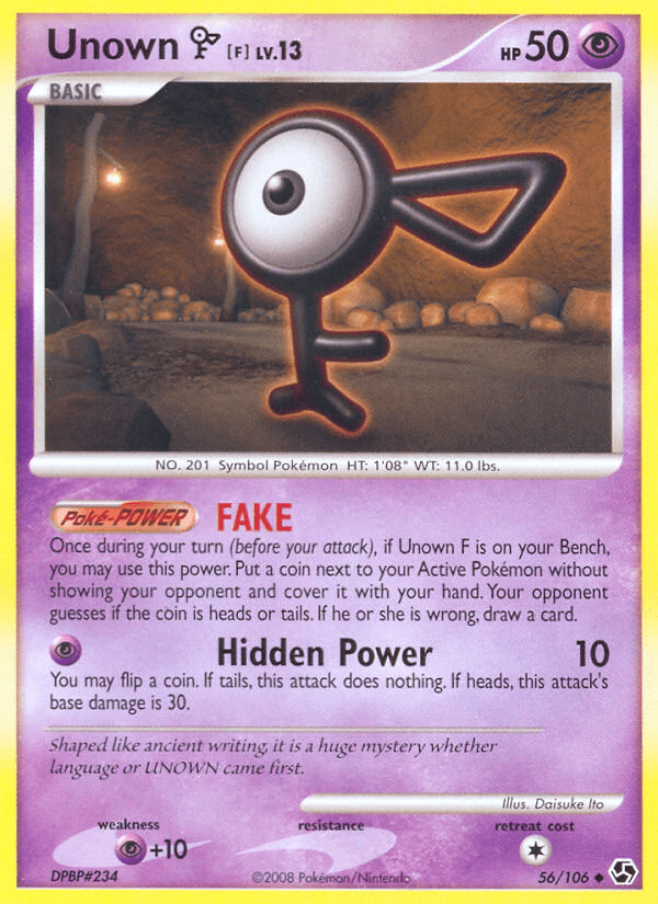 Unown [F] Pokémon card