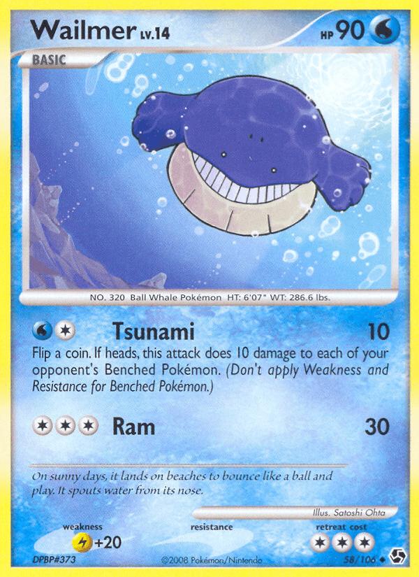 Wailmer Pokémon card