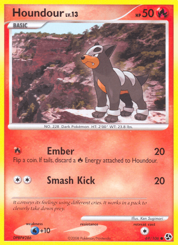 Houndour Pokémon card