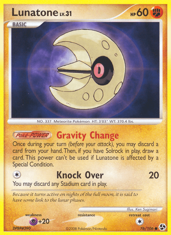 Lunatone Pokémon card