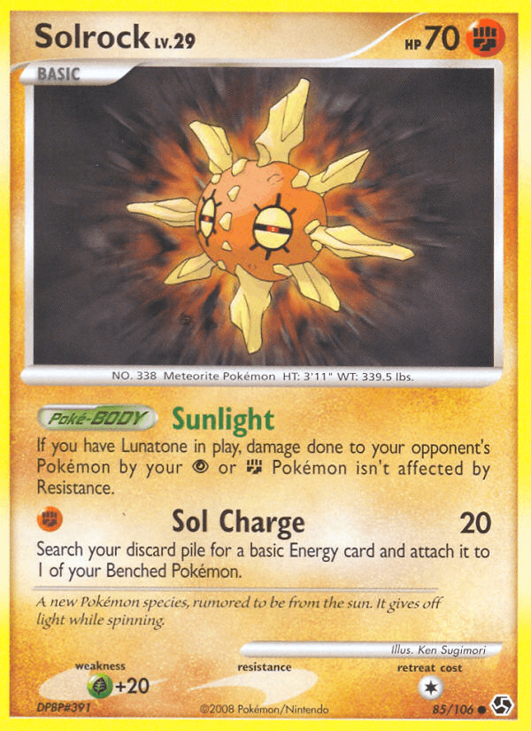 Solrock Pokémon card