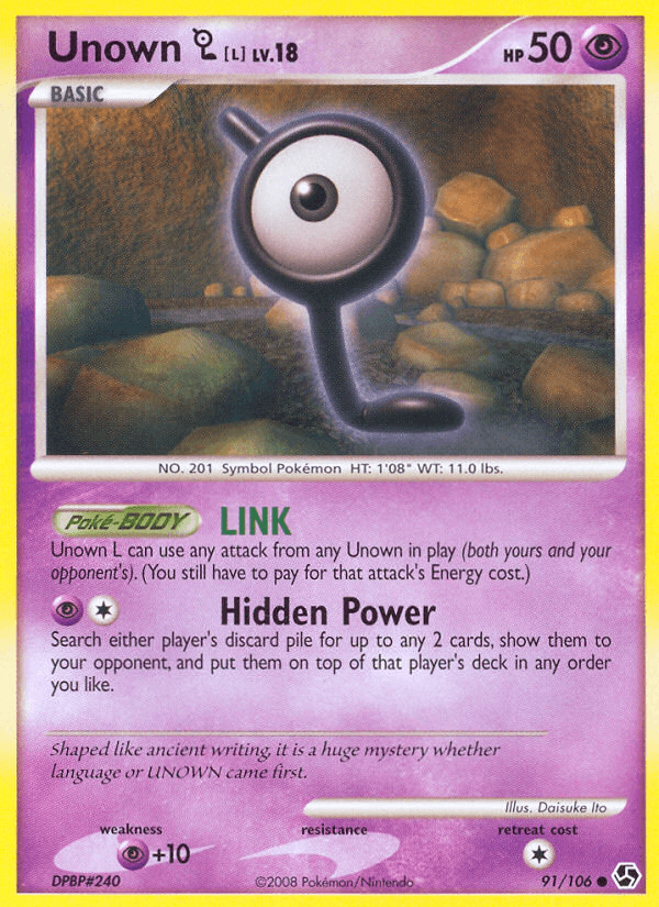 Unown [L] Pokémon card