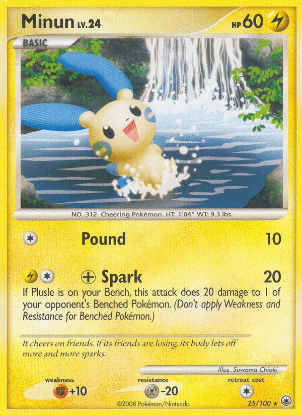 Minun Pokémon card