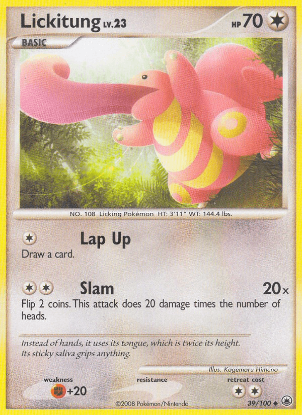 Lickitung Pokémon card