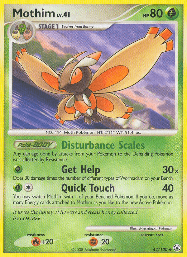 Mothim Pokémon card