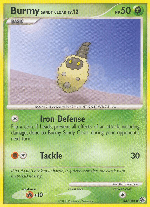 Burmy Sandy Cloak Pokémon card