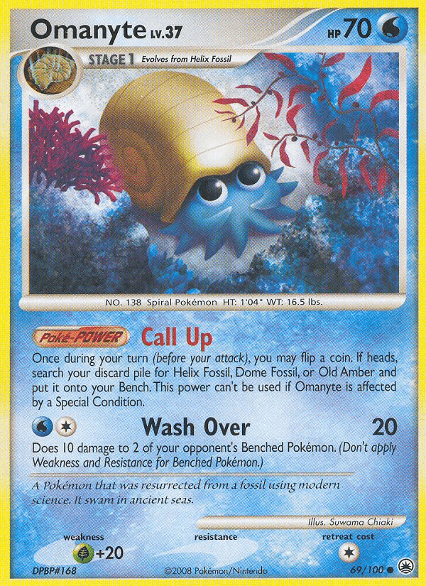 Omanyte Pokémon card