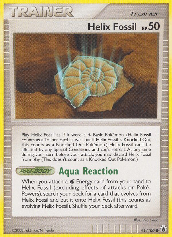 Helix Fossil Pokémon card