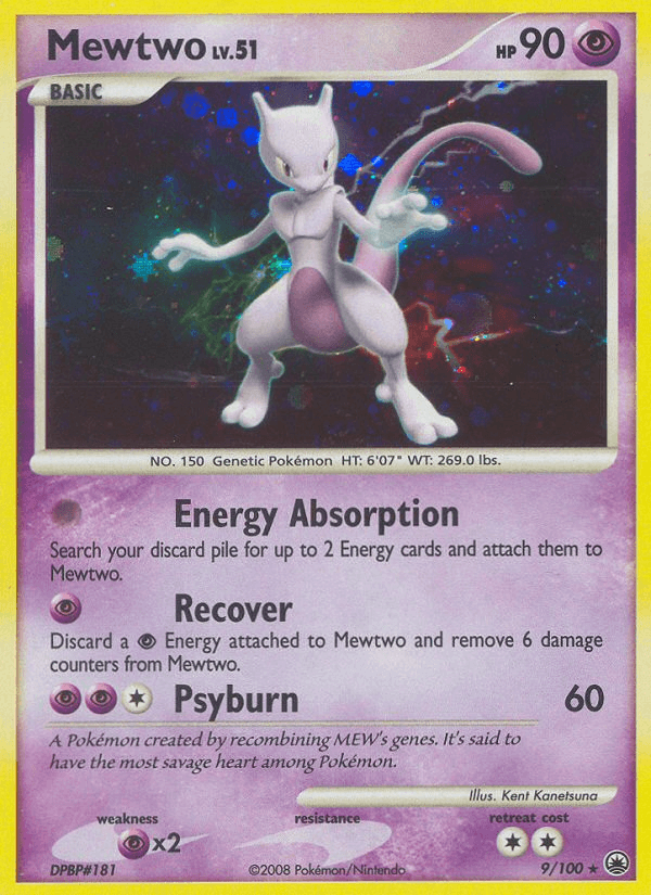 Mewtwo Pokémon card