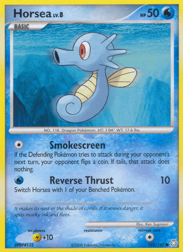Horsea Pokémon card