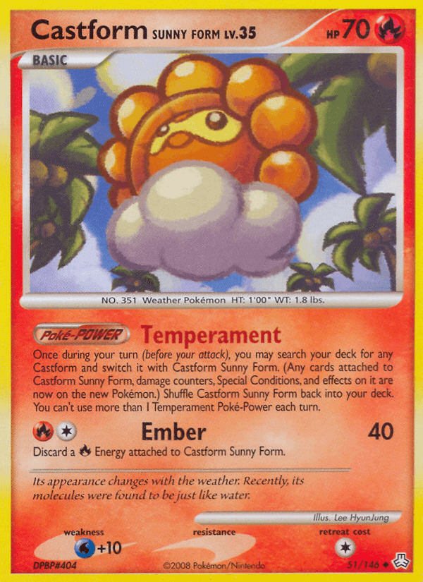 Castform Sunny Form Pokémon card