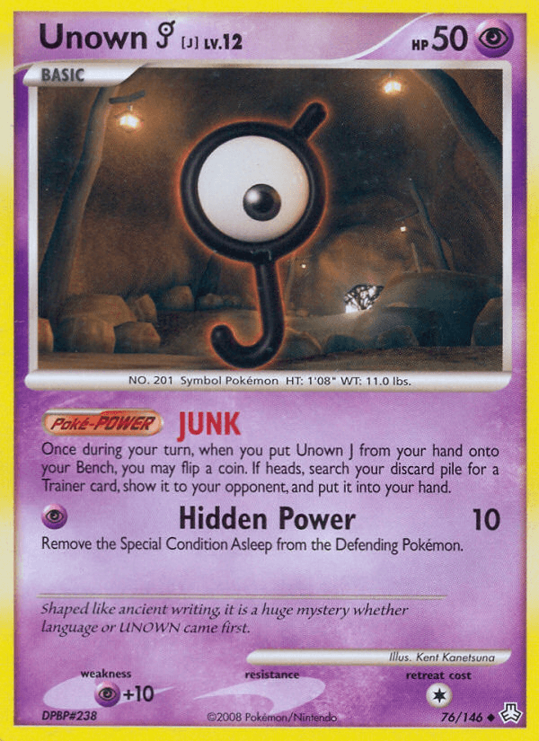 Unown [J] Pokémon card