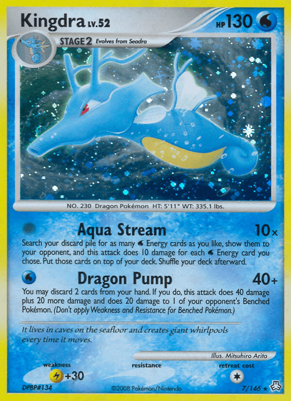 Kingdra Pokémon card