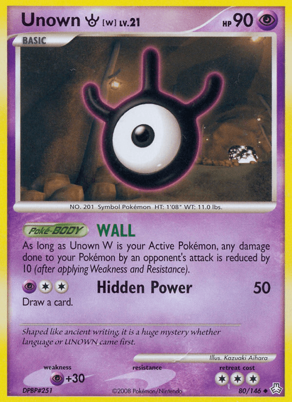Unown [W] Pokémon card