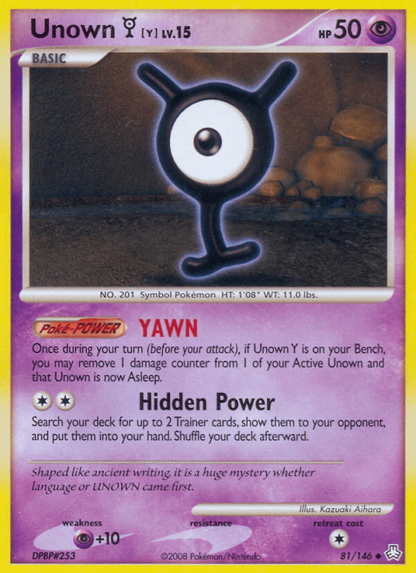 Unown [Y] Pokémon card