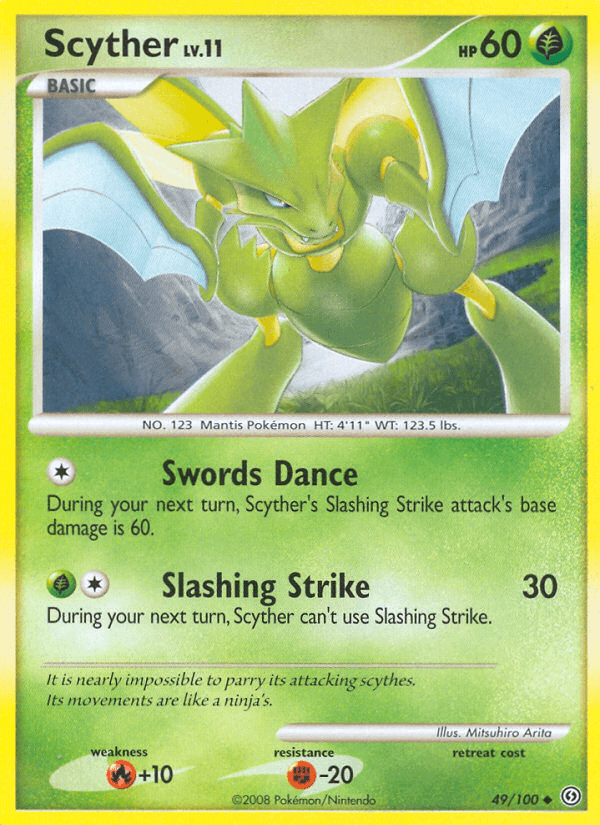 Scyther Pokémon card
