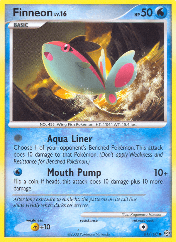 Finneon Pokémon card