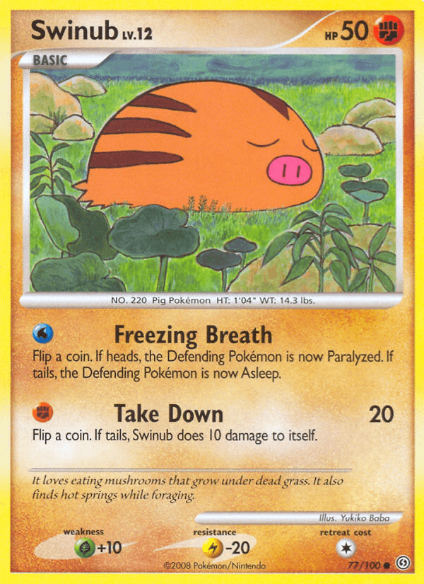 Swinub Pokémon card