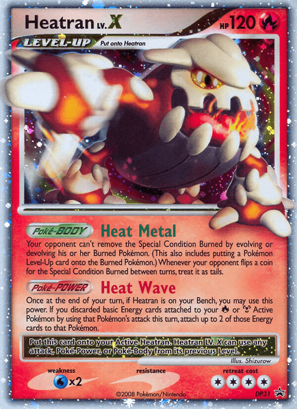 Heatran LV.X Pokémon card