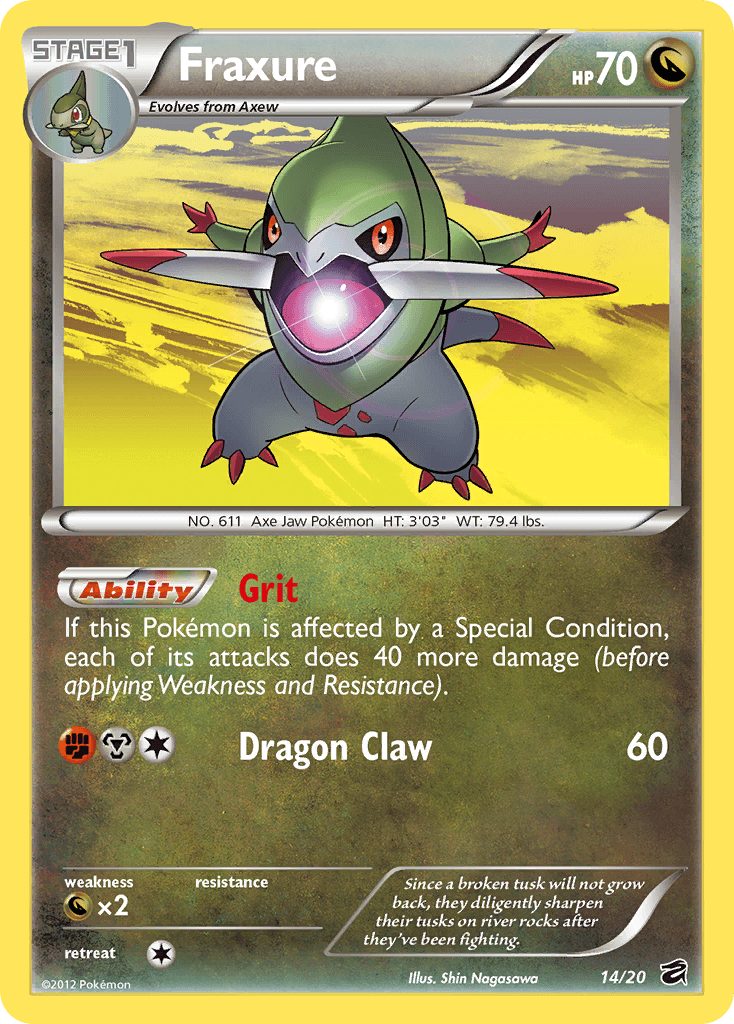 Fraxure Pokémon card