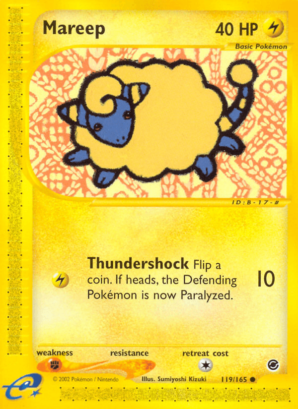 Mareep Pokémon card