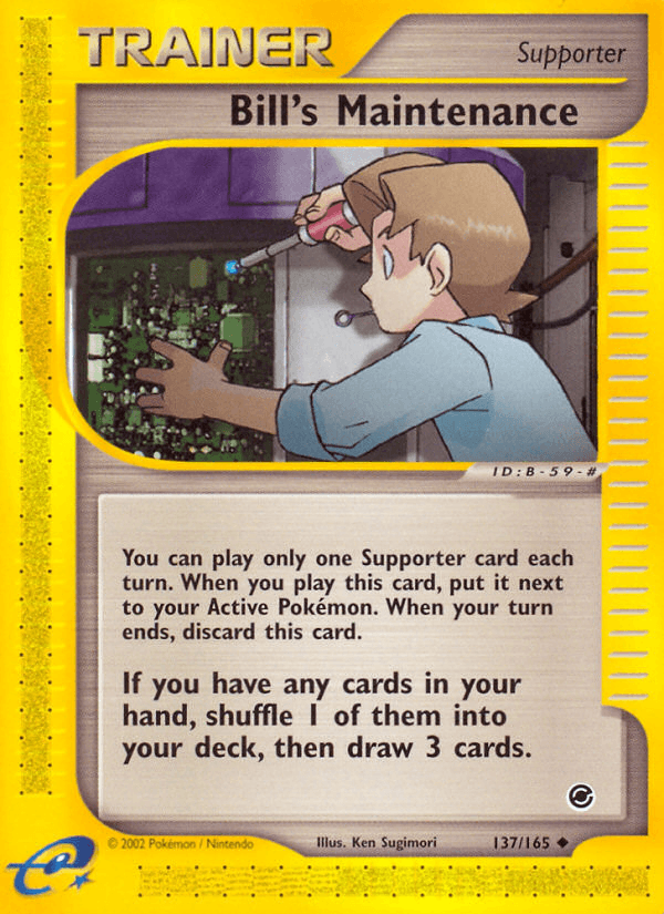 Bill's Maintenance Pokémon card