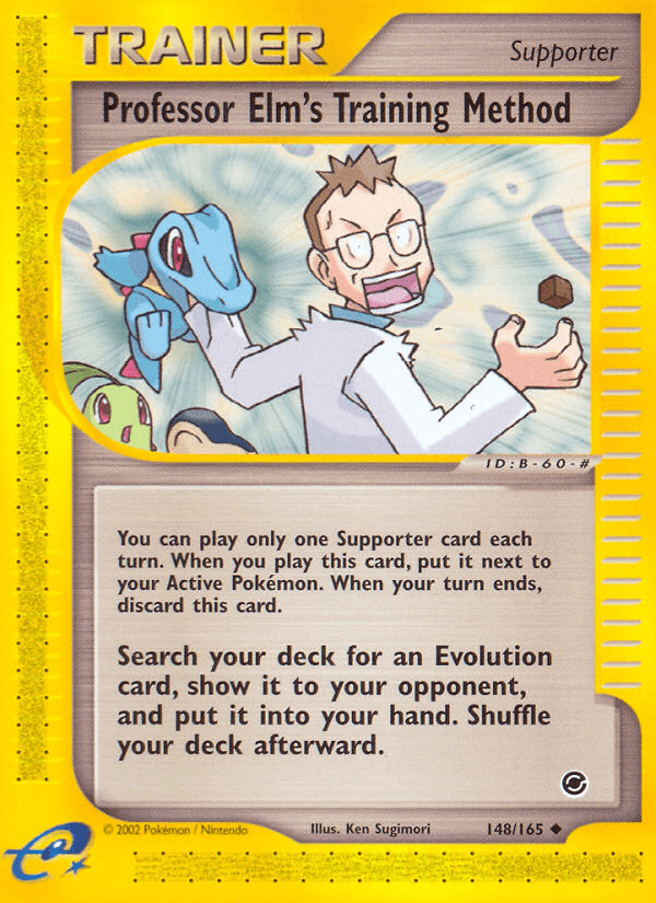 Professor Elm's Training Method Pokémon card