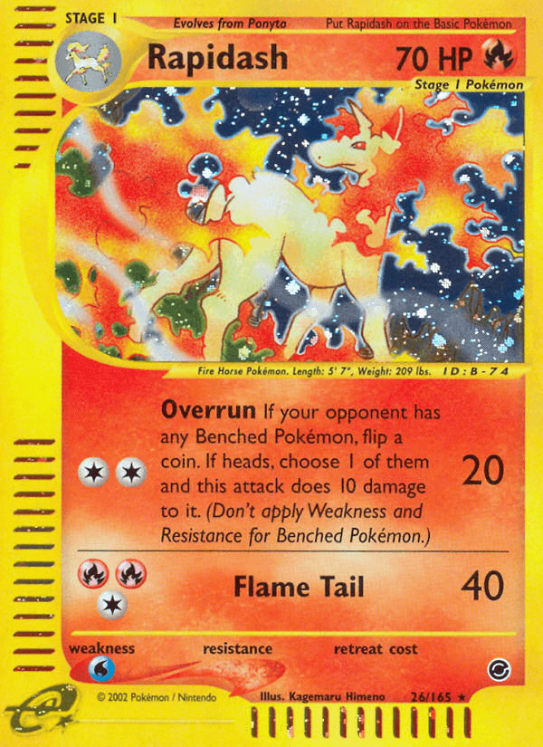 Rapidash Pokémon card