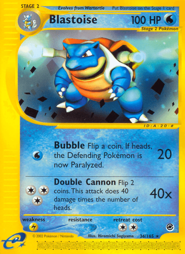 Blastoise from Expedition Base Set