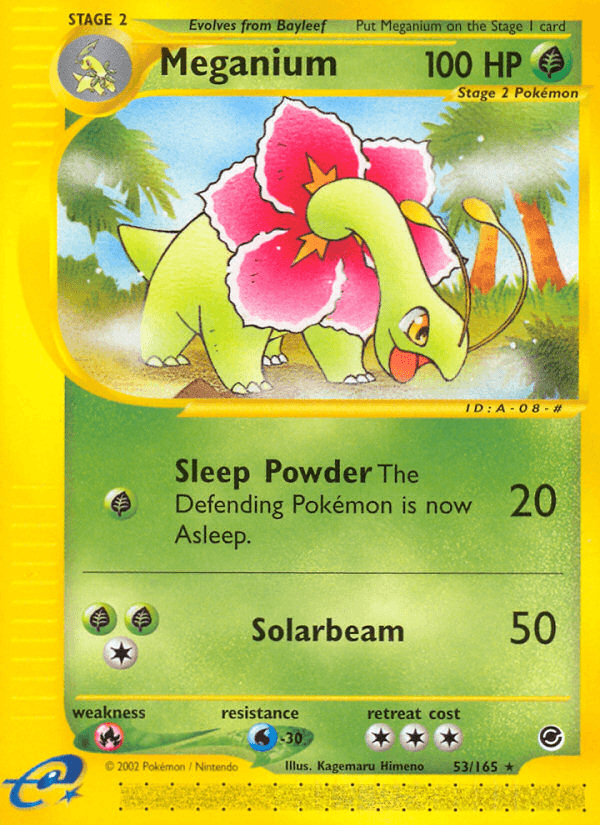 Meganium Pokémon card