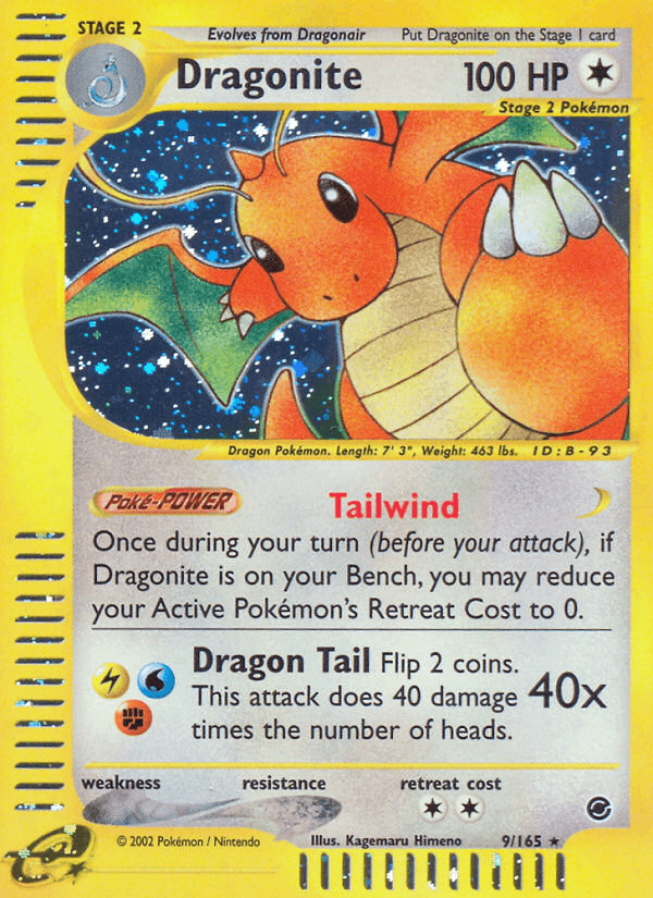Dragonite Pokémon card