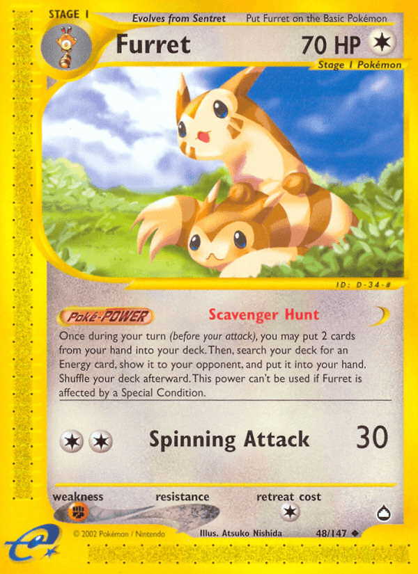 Furret Pokémon card