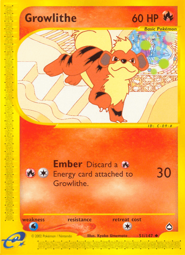 Growlithe Pokémon card