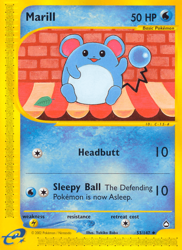Marill Pokémon card