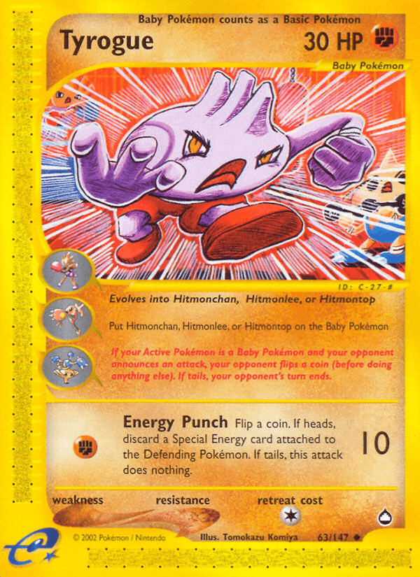 Tyrogue Pokémon card