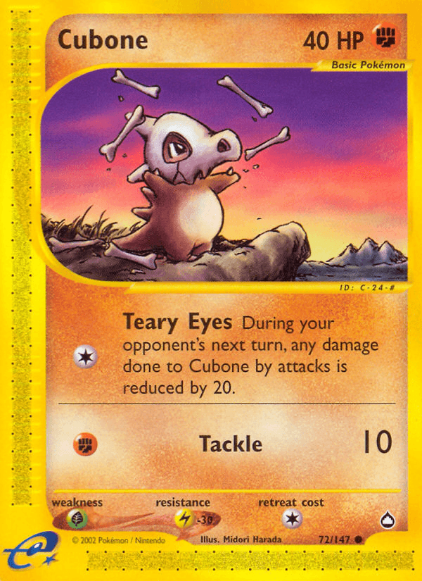 Cubone Pokémon card