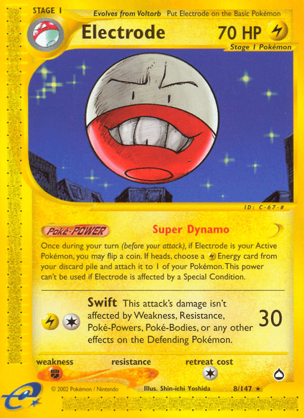Electrode Pokémon card