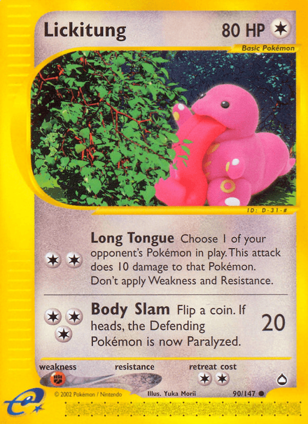 Lickitung Pokémon card