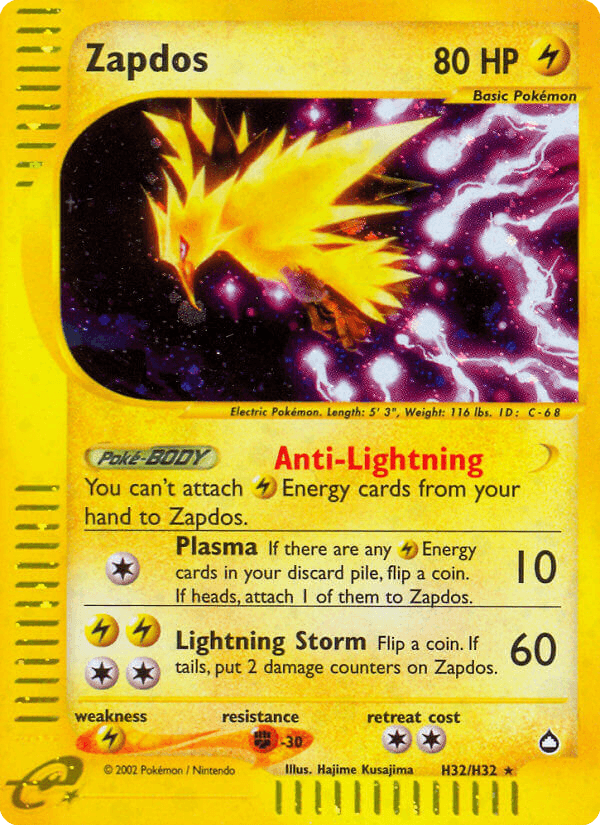 Zapdos Pokémon card