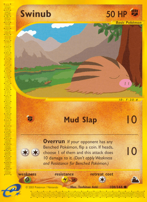 Swinub Pokémon card