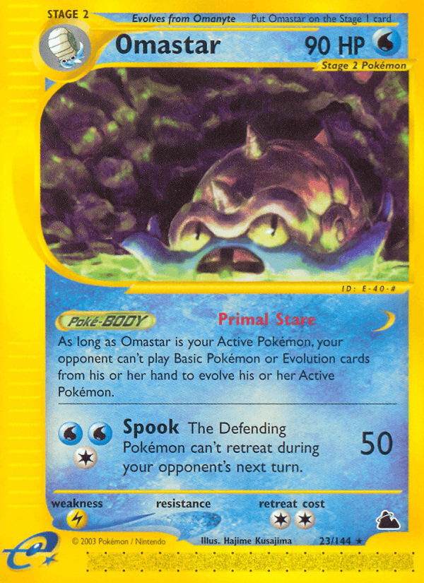 Omastar Pokémon card