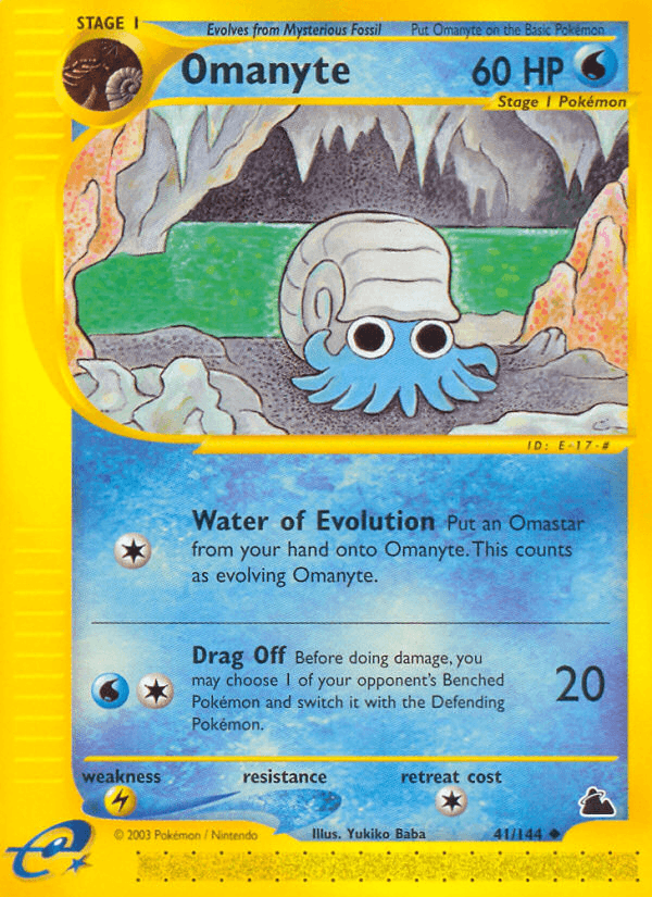 Omanyte Pokémon card