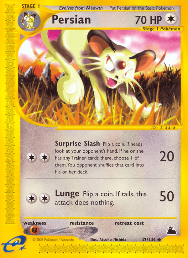 Persian Pokémon card