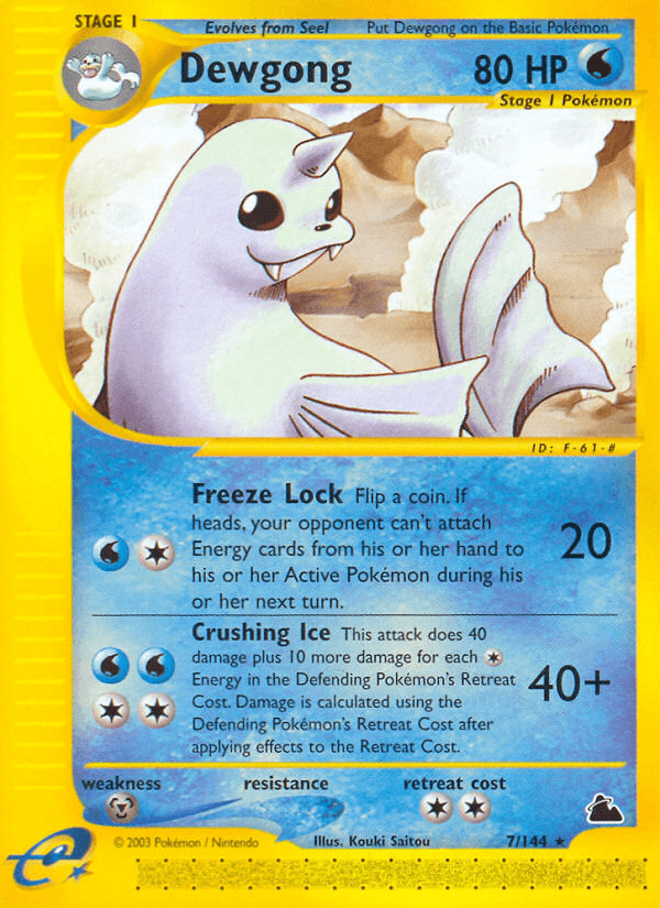 Dewgong Pokémon card