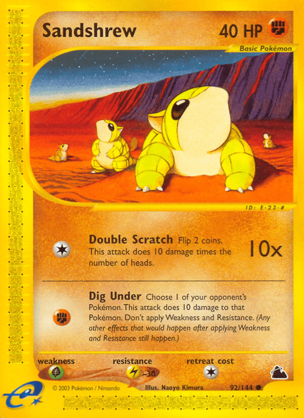 Sandshrew Pokémon card