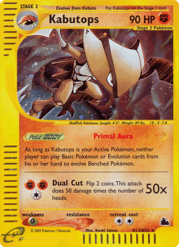 Kabutops Pokémon card