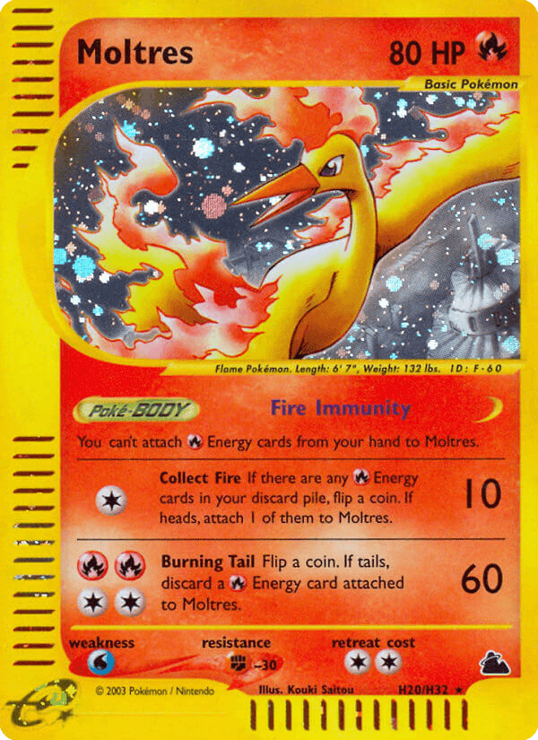 Moltres Pokémon card