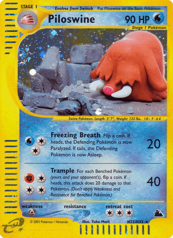 Piloswine Pokémon card